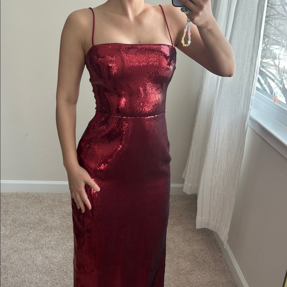 Reformation red sequin dress. Size 2 - Picture 11 of 16